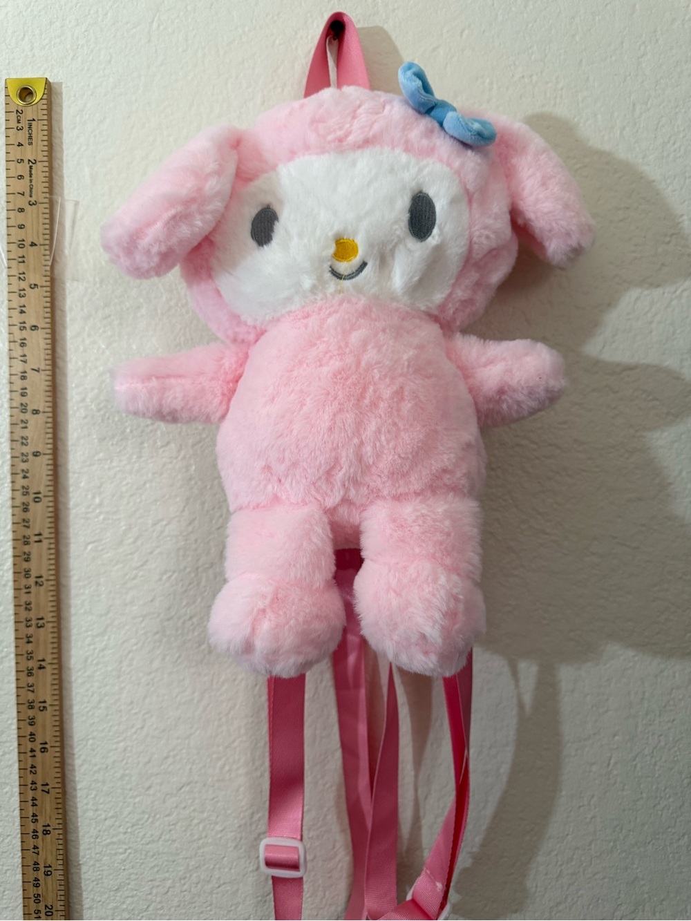 Plush Pink Bunny Kids Backpack Plush Toy